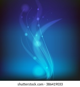 blue curve line background vector
