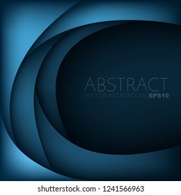 Blue curve line overlap vector background circle element