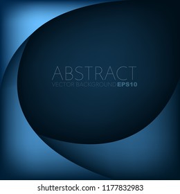 blue curve line vector background frame with dark space for text and background design