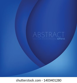 Blue curve line vector background overlap layer on space for design