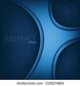 Blue curve line Vector background abstract overlap layer 