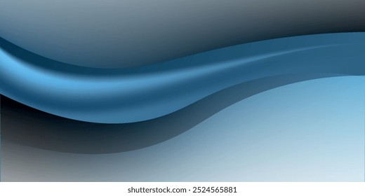 Fondo de Vector de línea de curva azul superpone papel de capa en el espacio en blanco para el diseño de texto y mensajes