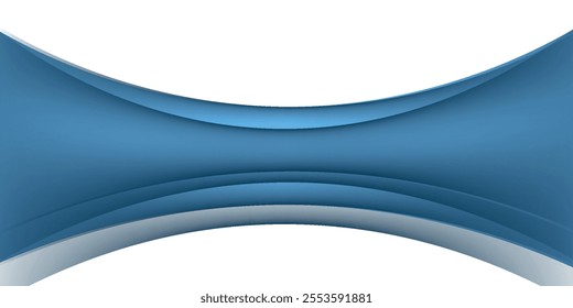 Blue curve line vector background overlap layer paper on white space for text and message design