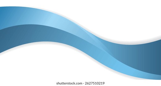 Blue curve line vector background overlap layer paper on white space for text and message design