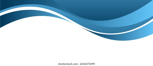 Blue curve line vector background overlap layer paper on white space for text and message design