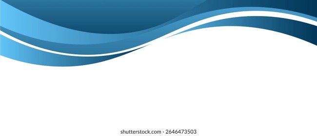 Blue curve line vector background overlap layer paper on white space for text and message design