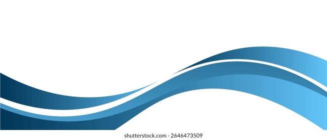 Blue curve line vector background overlap layer paper on white space for text and message design