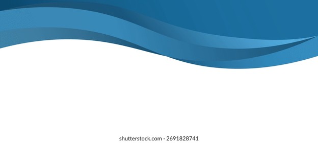 Fondo de Vector de línea de curva azul superpone papel de capa en el espacio en blanco para el diseño de texto y mensajes. eps 10