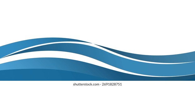 Fondo de Vector de línea de curva azul superpone papel de capa en el espacio en blanco para el diseño de texto y mensajes. eps 10