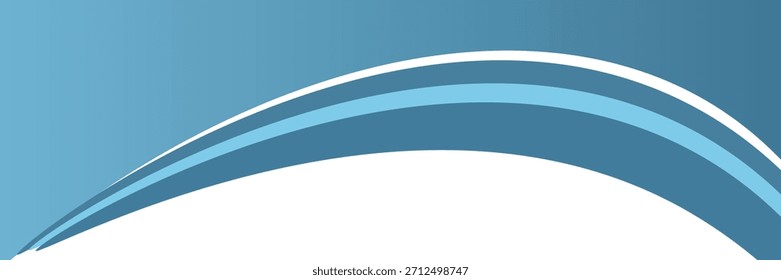 Blue curve line vector background overlap layer paper on white space for text and message design

