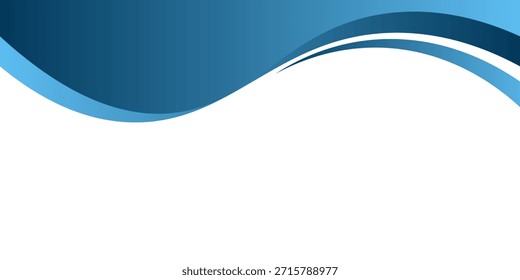 Blue curve line vector background overlap layer paper on white space for text and message design