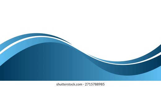 Blue curve line vector background overlap layer paper on white space for text and message design