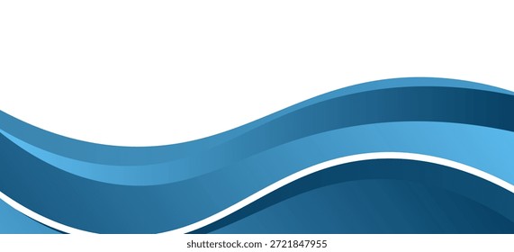 Fondo de Vector de línea de curva azul superpone papel de capa en el espacio en blanco para el diseño de texto y mensajes