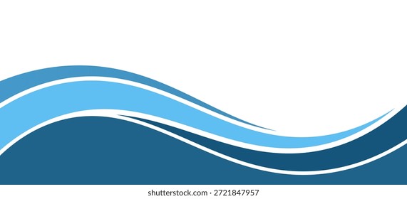 Fondo de Vector de línea de curva azul superpone papel de capa en el espacio en blanco para el diseño de texto y mensajes