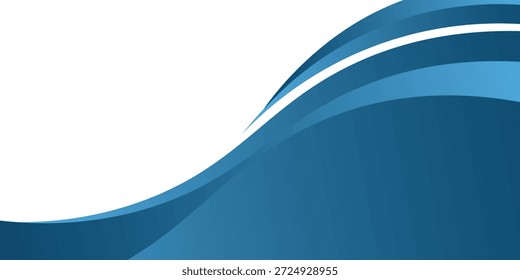 Blue curve line vector background overlap layer paper on white space for text and message design
