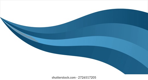 Blue curve line vector background overlap layer paper on white space for text and message design