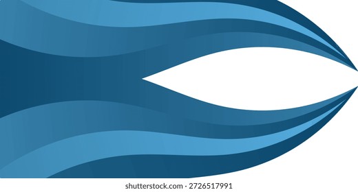 Blue curve line vector background overlap layer paper on white space for text and message design vector ilustration