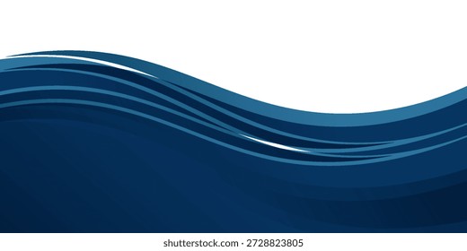 Blue curve line vector background overlap layer paper on white space for text and message design
