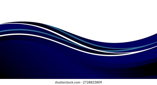 Blaue Kurve Linie Vektor Hintergrund Überlappung Schicht Papier auf weißem Raum für Text und Nachricht Design