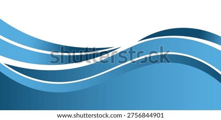 Blue curve line vector background overlap layer paper on white space for text and message design