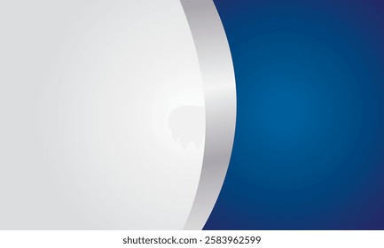Blue curve on a white background