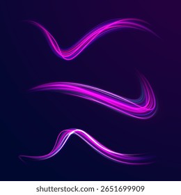 Partícula de curva azul com espiral de energia luminosa e feixe de redemoinho de néon faísca tornado tempestade glitter vetor luz voando linha redonda efeito de redemoinho brilhante magia transparente