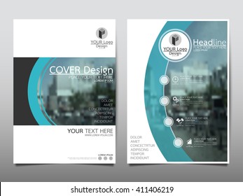 Blue curve technology annual report brochure flyer design template vector, Leaflet cover presentation abstract flat background, layout in A4 size
