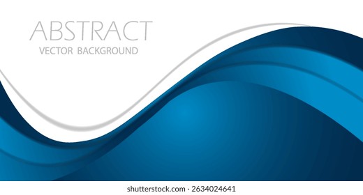 Capa azul de la superposición del fondo del Vector de la curva en el fondo blanco para el diseño del texto