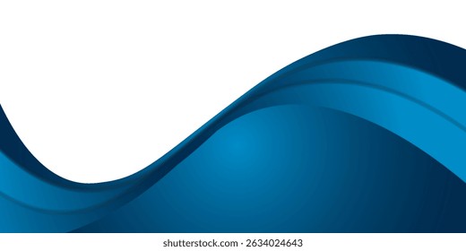 Blue curve vector background overlap layer on white background for text design