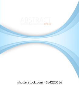 Blue curve vector background overlap layer on white space for text and message design