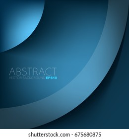 Blue curve vector background overlap paper layer gradient colour with space for text design