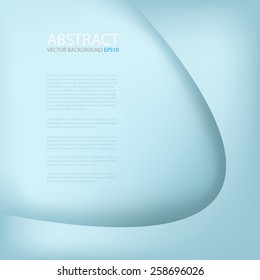 Blue curve vector background with space for design