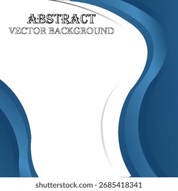 Blue curve vector background with white spaces for design