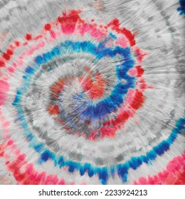 Blue Curve Water Farbe. Schmutziges blaues Muster. Graue Vektor Tie Dye. Farbige Dyed Hippie Round. Spiralweißer Hippie. Hippie Spiral Swirl. Spiral Dyed Print. Spiralalter Hintergrund. Circle Abstrakter Hippy.