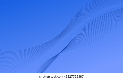 blue curve wave business lines soft gradient abstract background