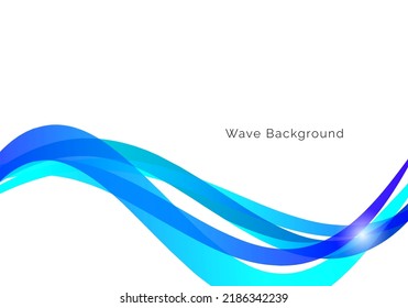 vector de fondo de diseño de onda de curva azul