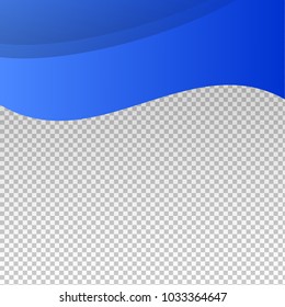 blue curve or wave vector effect in different shapes on the transparent background with ESP 10.
