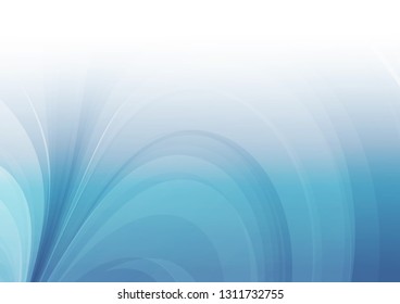 Blue curved abstract background. Vector illustration