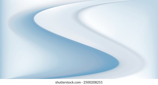 Blue curved abstract background vector