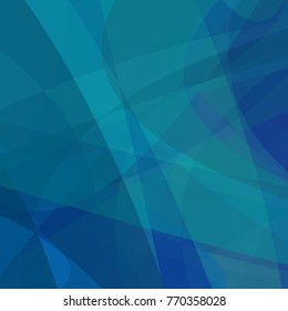 Blue curved abstract motion background - vector graphic design