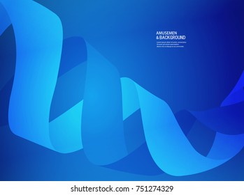 Blue curved background