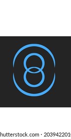 Abstrakte Design-Logo-Vorlage für blaue, gekrümmte Linien