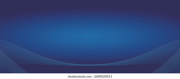 Blue curved lines technology vector poster background