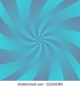 Blue curved ray design background