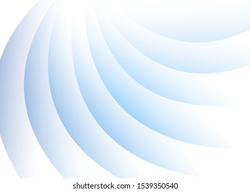 Blue curves overlapping sea wave abstract vector background illustration