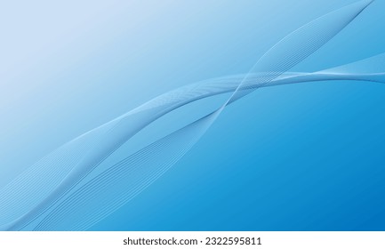 curvas azules líneas onduladas fondo abstracto de gradiente suave