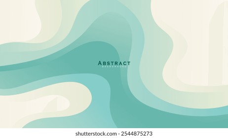 Las curvas azules y las olas del mar van desde el fondo de Vector suave hasta el estilo de diseño plano de fondo oscuro