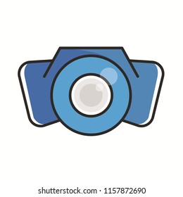 Blue Cute Camera Logo