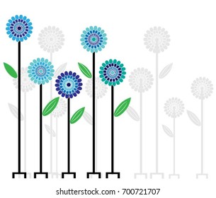 Blue Cute flower. - Illustration
Springtime, Flower, strong plant, Formal Garden