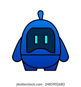 blue cute robot vector design